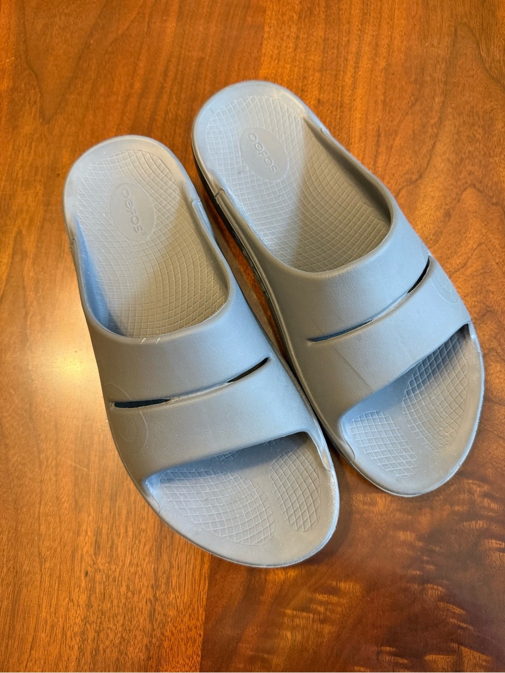 OOFOS OOahh Men's Gray Slide Sandals Slip-On US 12 EU 45